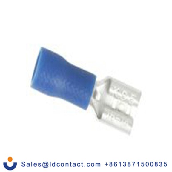 RS PRO,178-8331,绝缘 压接端子 母插, 0.5 x 5.2 mm接片, 蓝色 插簧端子, 乙烯基绝缘, 镀锡 16 AWG 黄铜触点, 最大线规14 AWG 系列