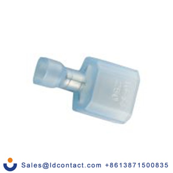 RS PRO,178-8373,绝缘 压接端子 公, 0.8 x 6.35 mm接片, 蓝色 插簧端子, 尼龙绝缘, 镀锡 16 AWG 黄铜触点, 最大线规14 AWG 系列