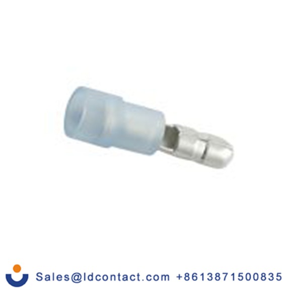 RS PRO,178-8390,压接子弹型连接器 公, 绝缘, Φ4 mm弹头, 蓝色, 尼龙绝缘, 16 AWG, 14 AWG, 22 mm总长