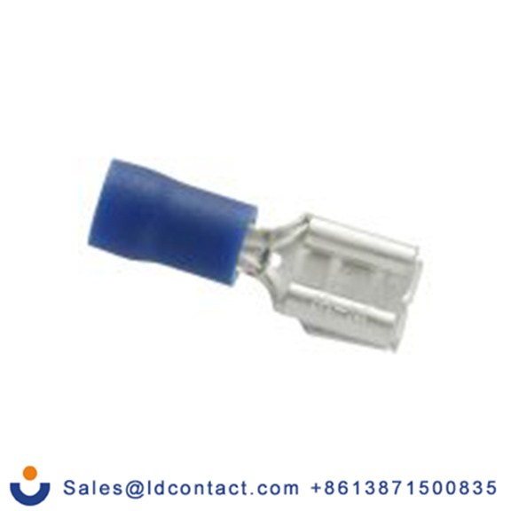 RS PRO,178-8400,绝缘 压接端子 公/母, 0.8 x 6.35 mm接片, 蓝色 插簧端子, 乙烯基绝缘, 镀锡 16 AWG 铜, 黄铜触点, 最大线规14 AWG 系列