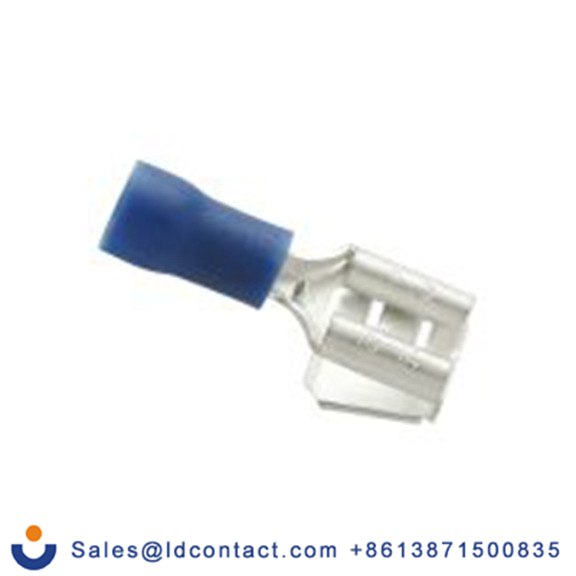 RS PRO,178-8402,绝缘 压接端子 公/母, 0.8 x 6.35 mm接片, 蓝色 插簧端子, 乙烯基绝缘, 镀锡 16 AWG 黄铜触点, 最大线规14 AWG 系列