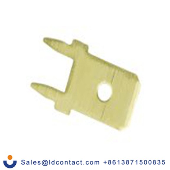 RS PRO,178-8409,非绝缘 焊接端子 公, 6.35 x 0.8 mm接片, 金色 插簧端子, 镀黄铜 黄铜触点 系列