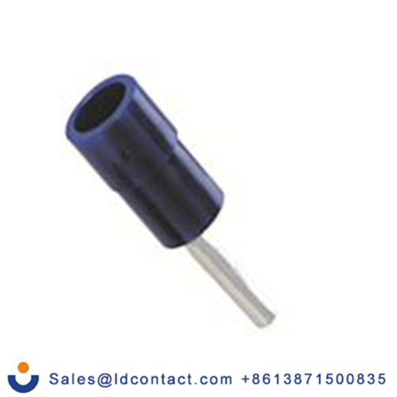 RS PRO,178-8419,针型接线端子, 绝缘端子, 针Φ1.9 mmx12 mm长, 蓝色, 16 AWG, 聚碳酸脂绝缘, 线最大规格14 AWG