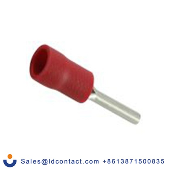 RS PRO,178-8423,针型接线端子, 绝缘端子, 针Φ1.9 mmx12 mm长, 红色, 22 AWG, 乙烯基绝缘, 线最大规格16 AWG