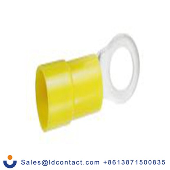 RS PRO,178-8642,绝缘 铜 环形端子, Φ5.3 mm内环 12 AWG, 5.3 mm螺栓, 黄色 10 AWG, -40 °C至105 °C E245391系列