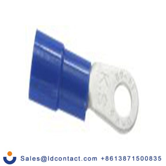 RS PRO,178-8645,绝缘 铜 环形端子, Φ6.4 mm内环 6 AWG, 6.4 mm螺栓, 蓝色 6 AWG, -40 °C至105 °C E245391系列