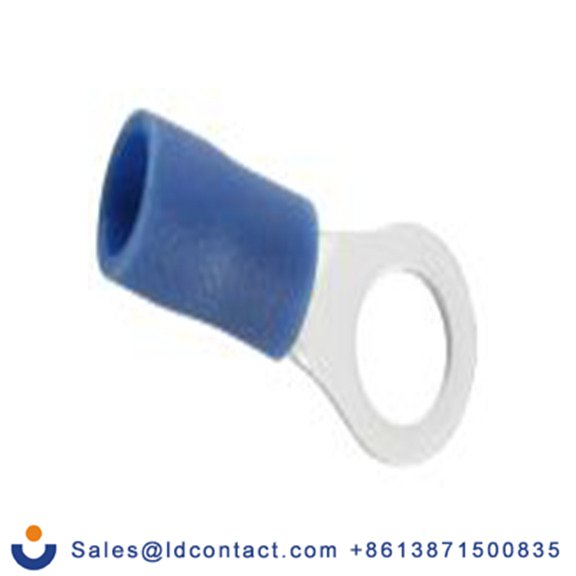 RS PRO,178-8660,绝缘 铜 环形端子, Φ5.3 mm内环 16 AWG, 5.3 mm螺栓, 蓝色 14 AWG, -40 °C至105 °C E245391系列