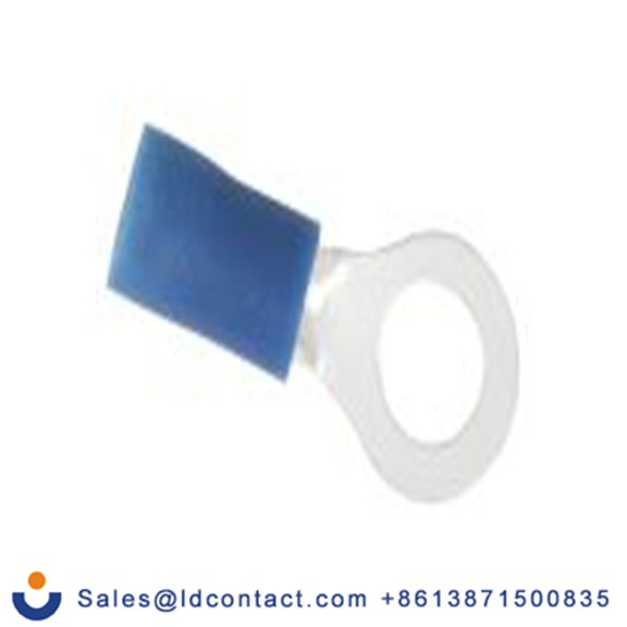 RS PRO,178-8661,绝缘 铜 环形端子, Φ5.3 mm内环 16 AWG, 5.3 mm螺栓, 蓝色 14 AWG, -40 °C至105 °C E245391系列