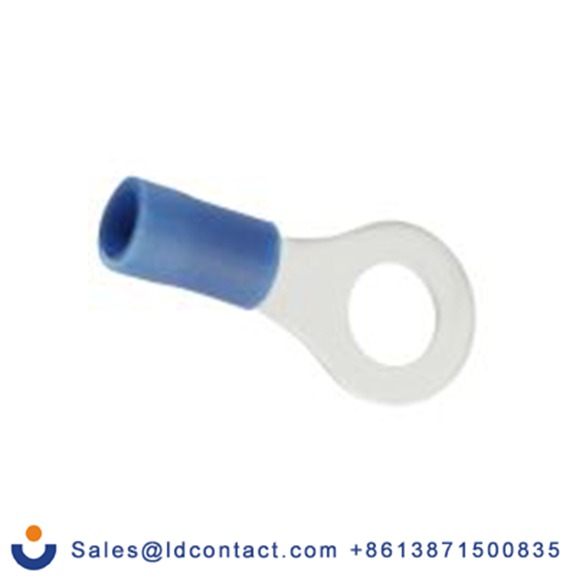 RS PRO,178-8662,绝缘 铜 环形端子, Φ6.4 mm内环 16 AWG, 6.4 mm螺栓, 蓝色 14 AWG, -40 °C至105 °C E245391系列