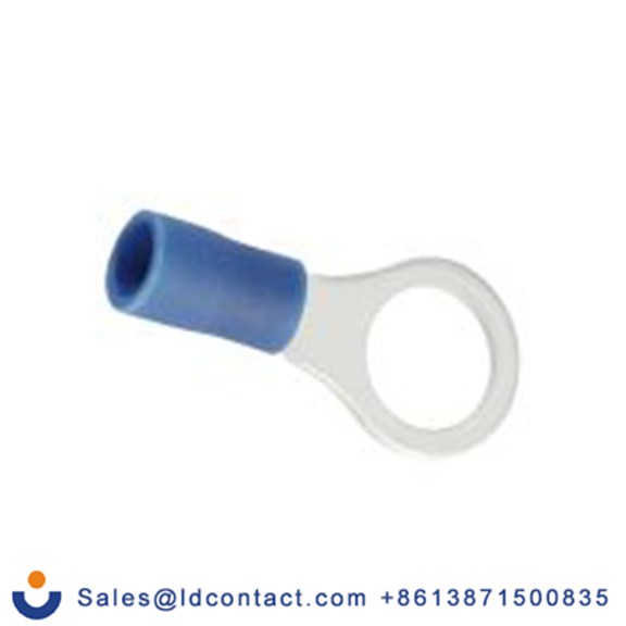 RS PRO,178-8663,绝缘 铜 环形端子, Φ8.4 mm内环 16 AWG, 8.4 mm螺栓, 蓝色 14 AWG, -40 °C至105 °C E245391系列