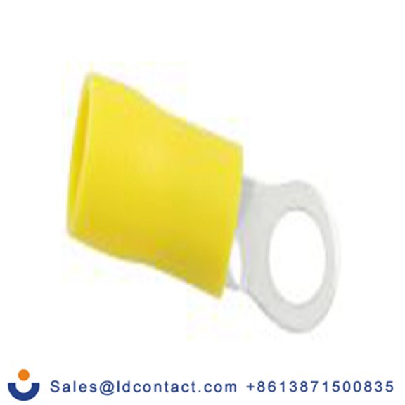 RS PRO,178-8666,绝缘 铜 环形端子, Φ4.3 mm内环 12 AWG, 4.3 mm螺栓, 黄色 10 AWG, -40 °C至105 °C E245391系列