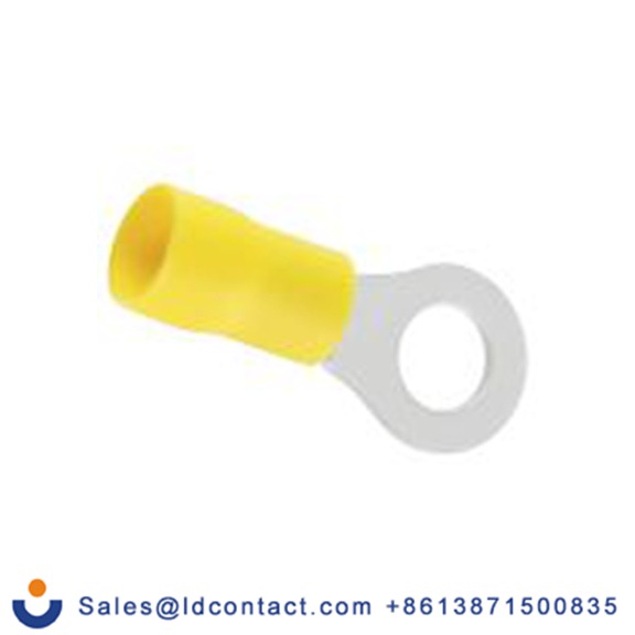 RS PRO,178-8669,绝缘 铜 环形端子, Φ6.4 mm内环 12 AWG, 6.4 mm螺栓, 黄色 10 AWG, -40 °C至105 °C E245391系列