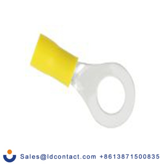 RS PRO,178-8670,绝缘 铜 环形端子, Φ8.4 mm内环 12 AWG, 8.4 mm螺栓, 黄色 10 AWG, -40 °C至105 °C E245391系列