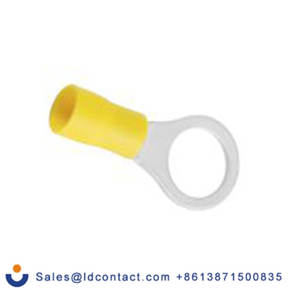 RS PRO,178-8671,绝缘 铜 环形端子, Φ10.5 mm内环 12 AWG, 10.5 mm螺栓, 黄色 10 AWG, -40 °C至105 °C E245391系列