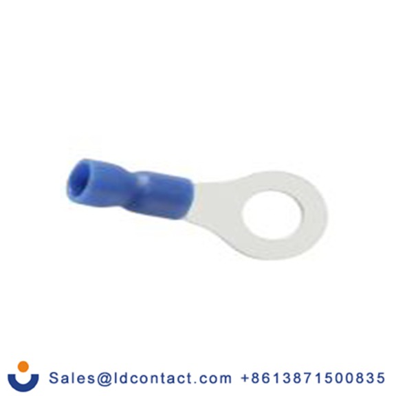 RS PRO,178-8680,绝缘 铜 环形端子, Φ5.3 mm内环 16 AWG, 5.3 mm螺栓, 蓝色 14 AWG, -40 °C至105 °C E245391系列