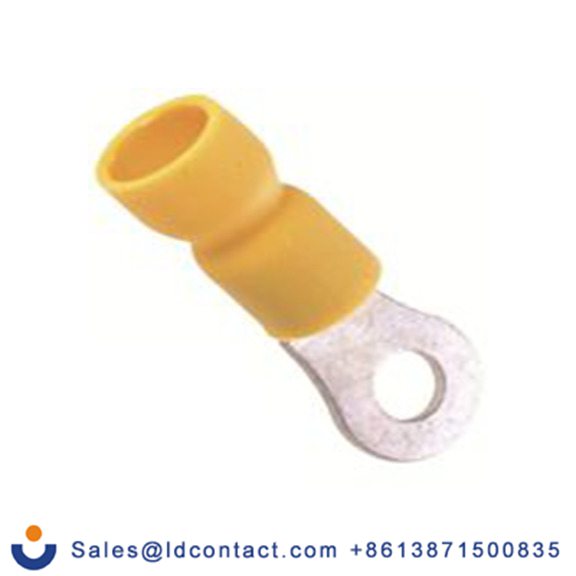 RS PRO,178-8684,绝缘 铜 环形端子, Φ5.3 mm内环 12 AWG, 5.3 mm螺栓, 黄色 10 AWG, -40 °C至105 °C E245391系列