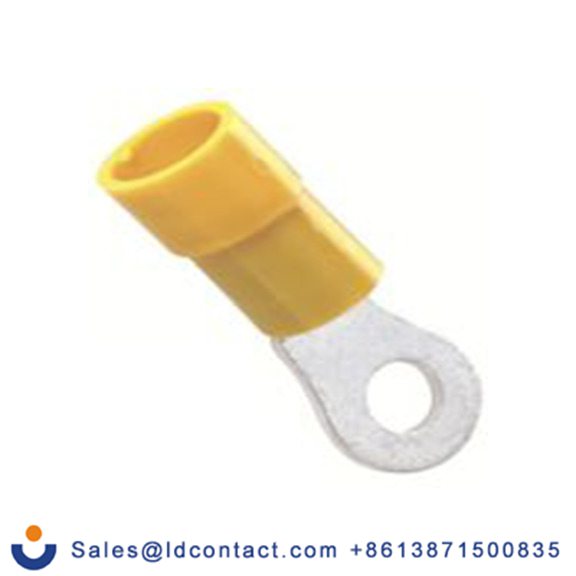 RS PRO,178-8690,绝缘 铜 环形端子, Φ5.3 mm内环 12 AWG, 5.3 mm螺栓, 黄色 10 AWG, -40 °C至105 °C E245391系列