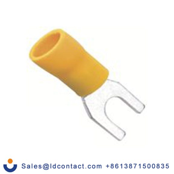 RS PRO,178-8725,绝缘 叉型端子, 5.3 mm螺栓, 黄色, 最小电线尺寸: 12 AWG 10 AWG, 9 mm宽, 1 mm厚 乙烯基, SV系列