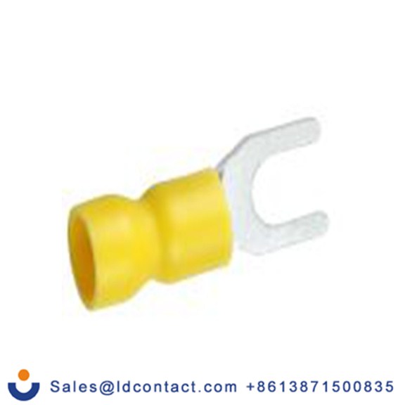 RS PRO,178-8729,绝缘 叉型端子, 5.3 mm螺栓, 黄色, 最小电线尺寸: 12 AWG 10 AWG, 9 mm宽, 1 mm厚 乙烯基, SV系列