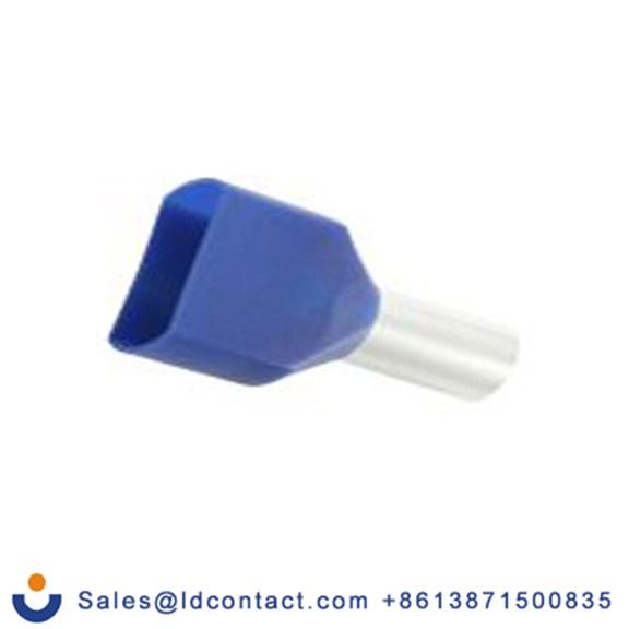 RS PRO,178-8735,绝缘 压接靴带套圈, 蓝色, Φ1.8 mm x 8 mm引脚, 最大电线尺寸 18 AWG, 总长14.7 mm