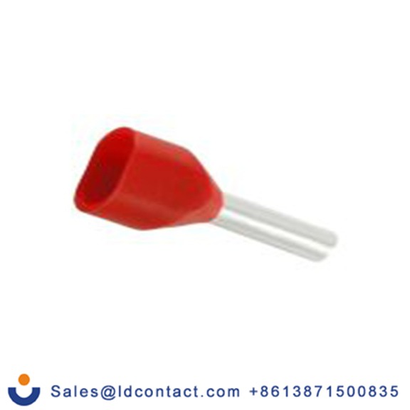 RS PRO,178-8741,绝缘 压接靴带套圈, 红色, Φ2.3 mm x 8 mm引脚, 最大电线尺寸 16 AWG, 总长15.5 mm