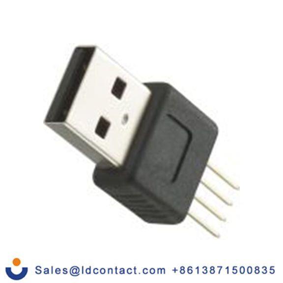 RS PRO,179-2865,USB 连接器, USB A 型 公, 1端口, 通孔安装 直向 CLB-JL系列