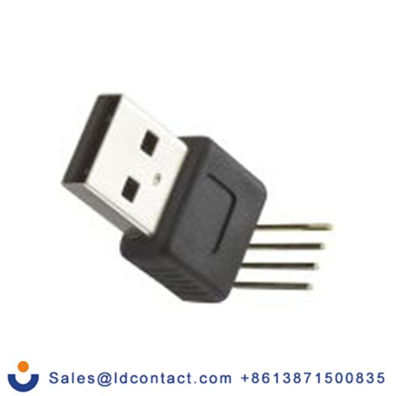 RS PRO,179-2867,USB 连接器, USB A 型 公, 1端口, 通孔安装 直向 CLB-JL系列