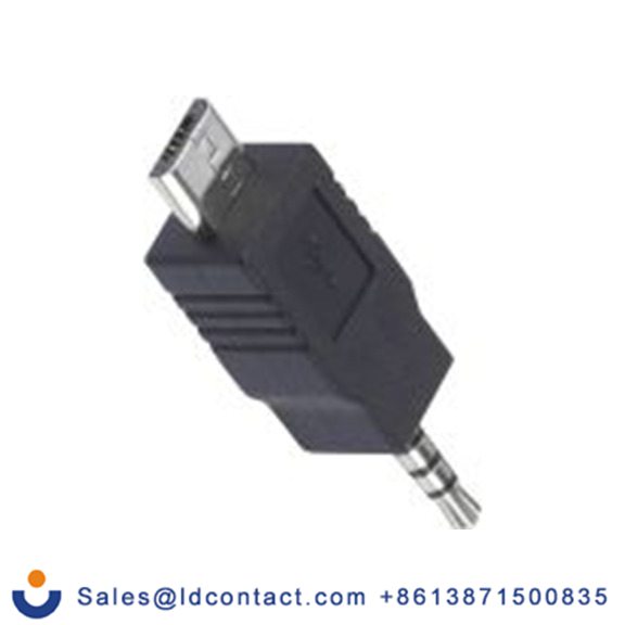 RS PRO,179-2875,USB 连接器, 微型 USB B 型 公, 1端口, 电缆安装 直向 微型 USB CLB-JL系列