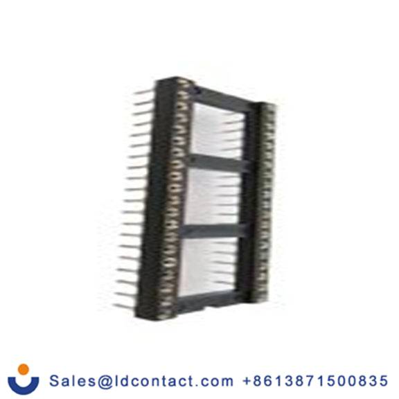 RS PRO,183-1571,DIP40插座, 垂直式, 15.24 mm排宽, 2.54 mm节距, 弯曲, 通孔安装, 封闭框架 DIL插座 3A