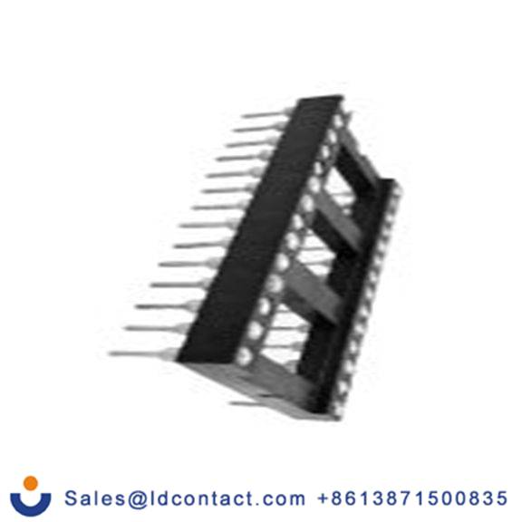 RS PRO,183-1573,DIP28插座, 垂直式, 15.24 mm排宽, 2.54 mm节距, 弯曲, 通孔安装, 封闭框架 DIL插座 3A