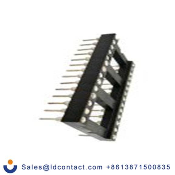 RS PRO,183-1578,DIP28插座, 垂直式, 15.24 mm排宽, 2.54 mm节距, 弯曲, 通孔安装, 封闭框架 DIL插座 3A