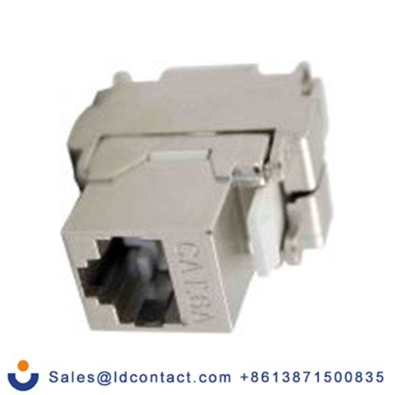 RS PRO,201-0529,RJ45 母插, 电缆安装 RJ45 连接器, 1口, 8路, 360° 屏蔽, 直向 ECONN系列
