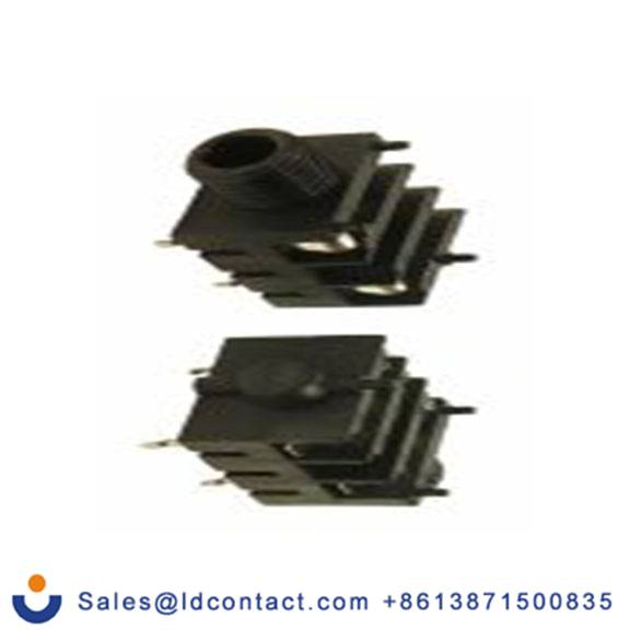 RS PRO,205-0434,6.35mm, PCB安装 单声道 母插 2, 插孔连接器 5A 水平, 黑色