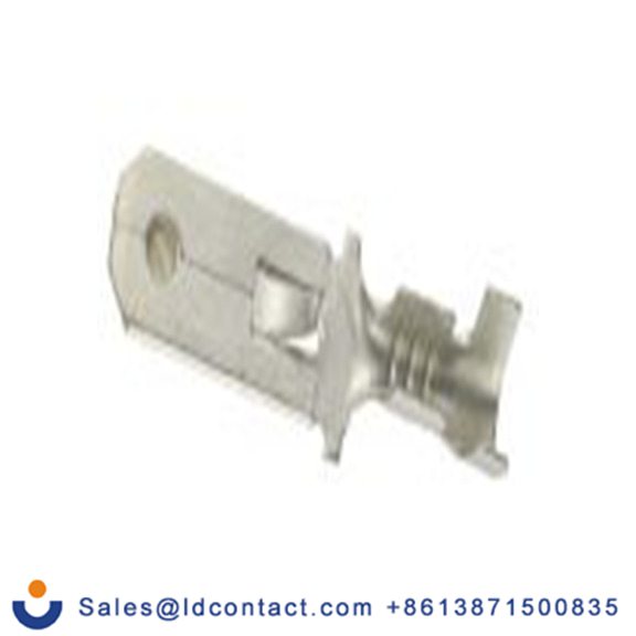 RS PRO,205-5265,非绝缘 压接端子 公, 0.8 x 6.35 mm接片, 银色 插簧端子, 镀锡 16 AWG 黄铜触点, 最大线规14 AWG 系列