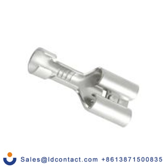 RS PRO,205-5266,非绝缘 压接端子 母插, 0.8 x 6.35 mm接片, 银色 插簧端子, 镀锡 22 AWG 黄铜触点, 最大线规16 AWG 系列