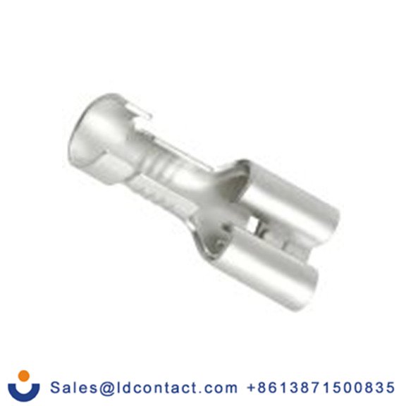 RS PRO,205-5268,非绝缘 压接端子 母插, 0.8 x 6.35 mm接片, 银色 插簧端子, 镀锡 16 AWG 黄铜触点, 最大线规14 AWG 系列