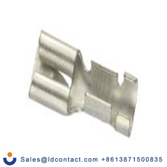 RS PRO,205-5272,非绝缘 压接端子 母插, 0.8 x 6.35 mm接片, 银色 插簧端子, 镀锡 12 AWG 黄铜触点, 最大线规10 AWG 系列