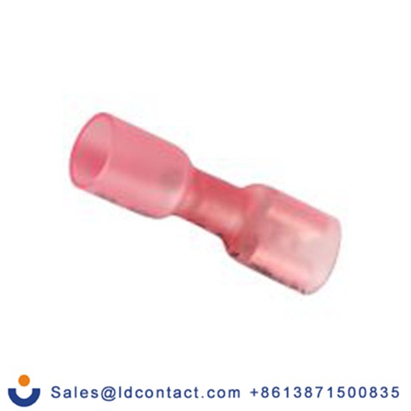 RS PRO,205-5273,绝缘 压接端子 母插, 0.8 x 6.35 mm接片, 红色 插簧端子, 高密度聚乙烯绝缘, 镀锡 22 AWG 黄铜触点, 最大线规16 AWG 系列