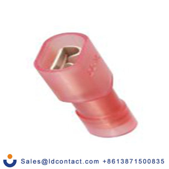 RS PRO,205-5283,绝缘 压接端子 母插, 0.5 x 5.2 mm接片, 红色 插簧端子, 尼龙绝缘, 镀锡 22 AWG 黄铜, 铜触点, 最大线规16 AWG 系列