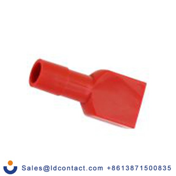 RS PRO,205-5284,绝缘 压接端子 母插, 0.8 x 6.35 mm接片, 红色 插簧端子, 乙烯基绝缘, 镀锡 22 AWG 铜, 黄铜触点, 最大线规16 AWG 系列