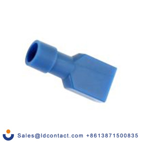 RS PRO,205-5285,绝缘 压接端子 母插, 0.8 x 6.35 mm接片, 蓝色 插簧端子, 乙烯基绝缘, 镀锡 16 AWG 铜, 黄铜触点, 最大线规14 AWG 系列