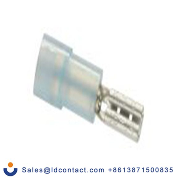 RS PRO,205-5291,绝缘 压接端子 母插, 0.8 x 2.8 mm接片, 蓝色 插簧端子, 尼龙绝缘, 镀锡 16 AWG 黄铜, 铜触点, 最大线规14 AWG 系列