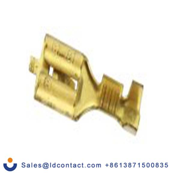 RS PRO,205-5297,非绝缘 压接端子 母插, 6.35 x 0.8 mm接片, 银色 插簧端子, 镀锡 18 AWG 黄铜触点, 最大线规14 AWG 系列