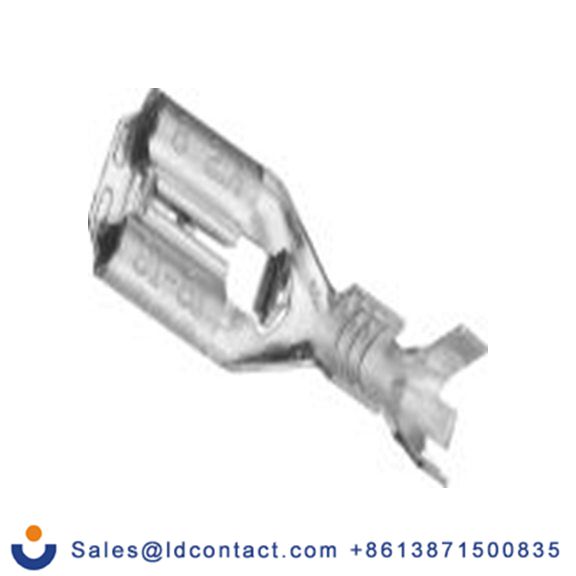 RS PRO,205-5300,非绝缘 压接端子 母插, 6.35 x 0.8 mm接片, 银色 插簧端子, 镀锡 18 AWG 黄铜触点, 最大线规14 AWG 系列