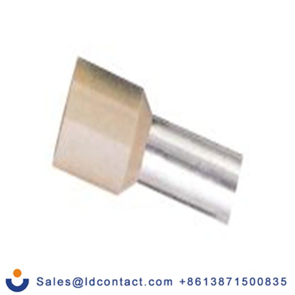 RS PRO,206-9703,绝缘 压接靴带套圈, 米色, Φ8.7 mm x 18 mm引脚, 最大电线尺寸 2 AWG, 总长32 mm, 系列