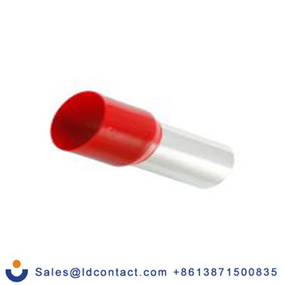 RS PRO,206-9705,绝缘 压接靴带套圈, 红色, Φ15.6 mm x 25 mm引脚, 最大电线尺寸 3 AWG, 总长44 mm, 系列