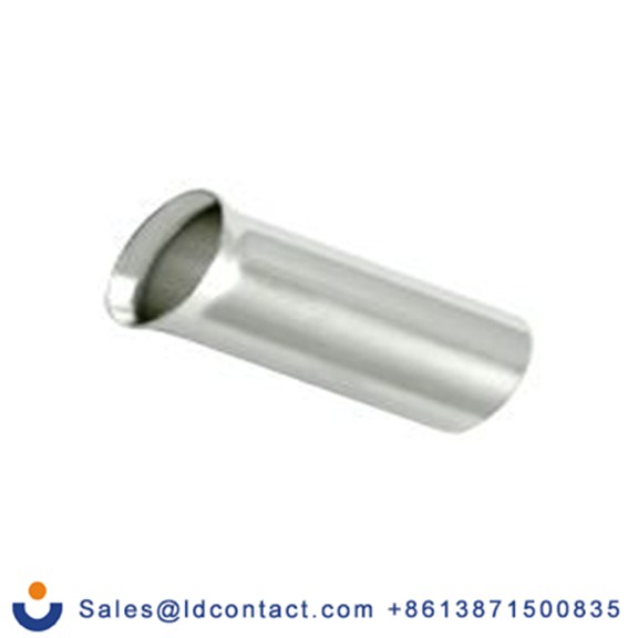 RS PRO,206-9710,非绝缘 压接靴带套圈, Φ7.3 mm x 18 mm引脚, 最大电线尺寸 4 AWG, 总长18 mm, 系列