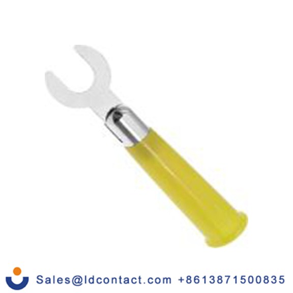 RS PRO,208-0279,绝缘 叉型端子, 黄色, 镀镍触点 塑料, 51515-7-122系列