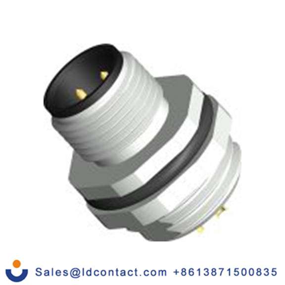 RS PRO,208-0593,M12 圆形连接器 插头, 5芯, 正面安装, 公芯, 60.0 V, IP40, CPM12系列