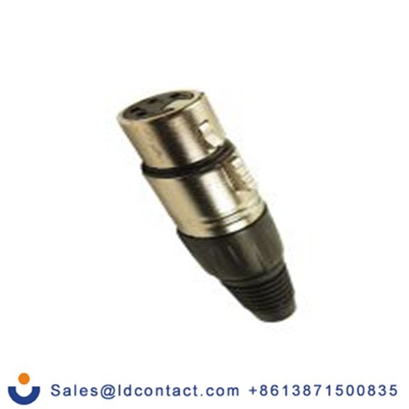 RS PRO,208-0611,四芯 XLR 连接器, 电缆安装 母插 直向, 镀银色芯